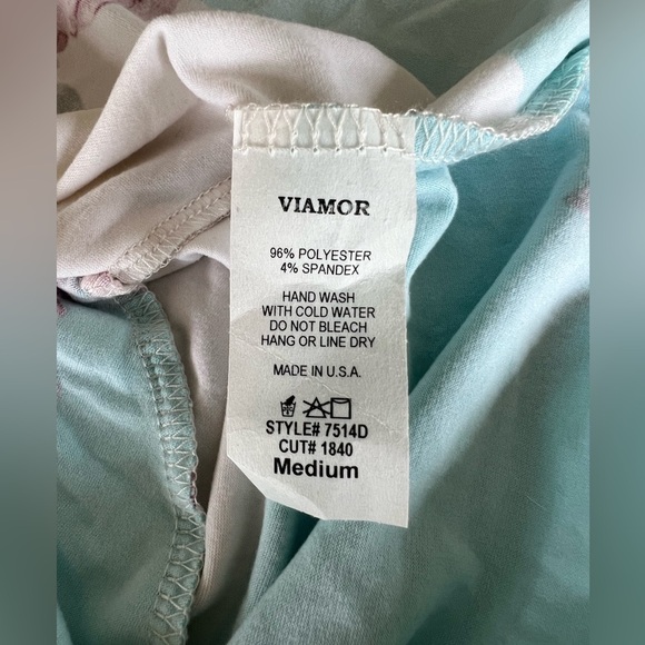 Viamore Floral and stripe T-shirt dress size Medium - Picture 4 of 7